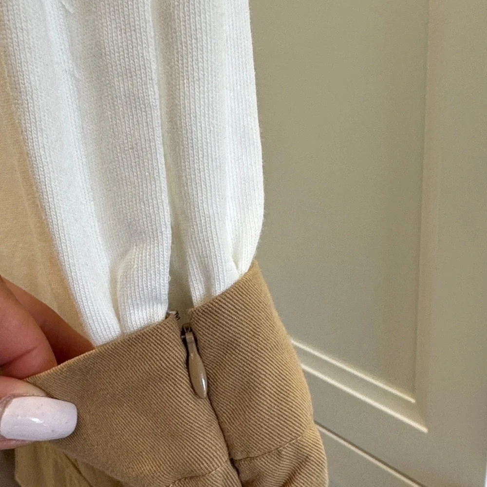 Veronica Beard White and Tan Dress - Picture 9 of 12